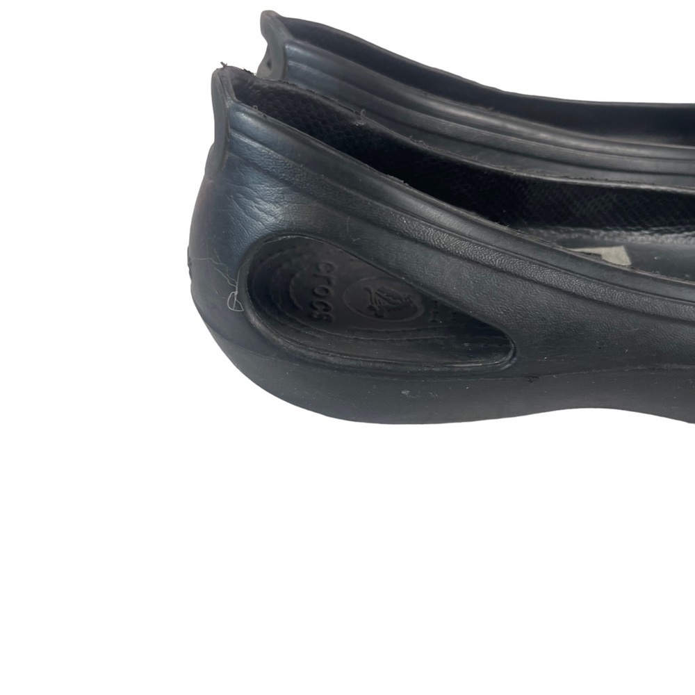 Crocs Kadee Malindi Black Ballet Flats Slip On Rubber Comfort Lightweight 7 - Picture 3 of 12